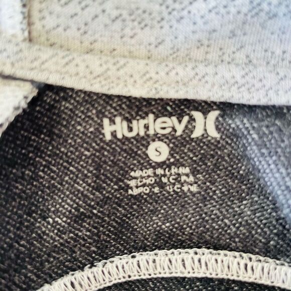 Hurley Black and Gray speckled full zip Hoodie, Nike Dri-Fit technology size S - Picture 9 of 9